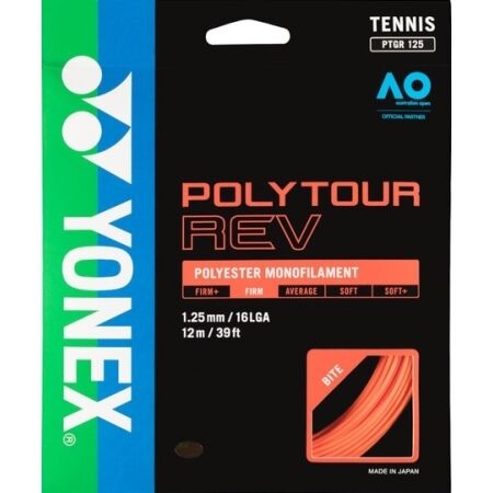 TENISOVÝ VÝPLET YONEX POLYTOUR REV 120 - 200 M - ORANŽOVÝ 